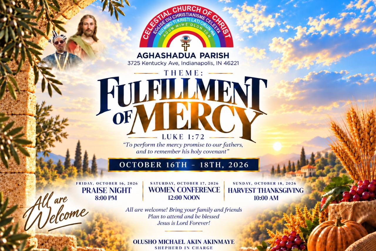2026 Fulfillment of Mercy Harvest flyer with the full three-day event schedule